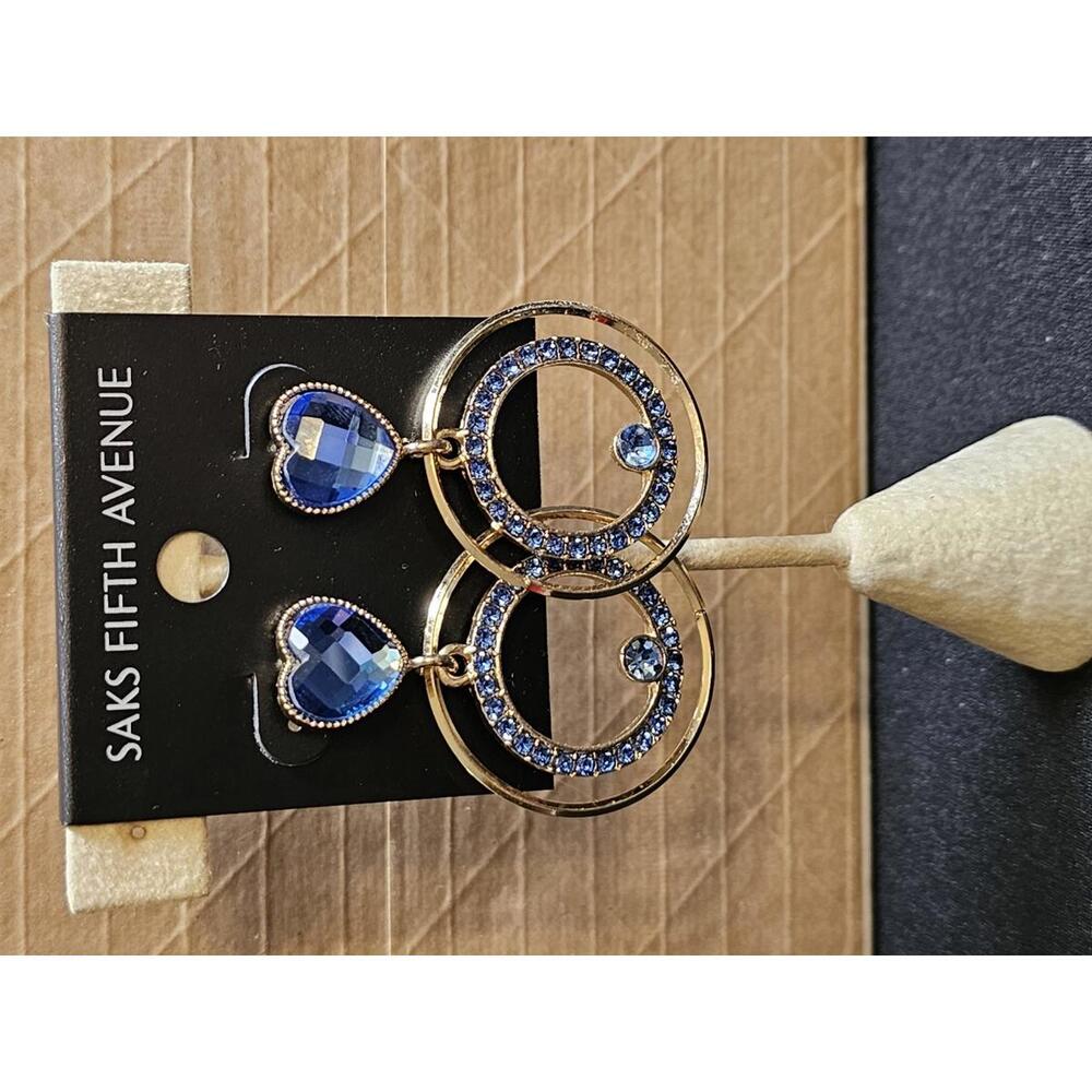 Saks Fifth Avenue Elegant Blue Earrings
